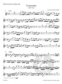 Konzert g-Moll HWV 287 von Georg Friedrich Händel für Flöte (Oboe) und Orchester im Alle Noten Shop kaufen