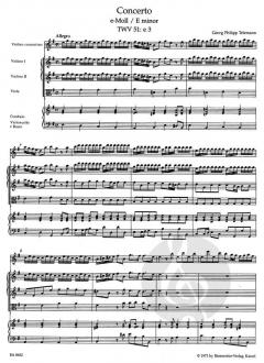 Konzert in e-Moll für Violine und Orchester TWV 51:E3 von Georg Philipp Telemann 
