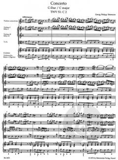 Konzert in C-Dur für Violine und Orchester TWV 51:C2 von Georg Philipp Telemann 