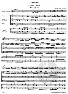 Konzert in F-Dur für Violine und Orchester TWV 51:F2 von Georg Philipp Telemann 