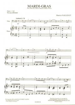 Mardi-gras, ut ou sib ou baryton sib von Maurice Faillenot 