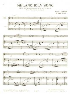 Melancholy song, alto von Edgar Letellier 