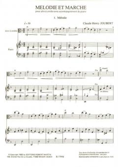 Mélodie et marche von Claude-Henry Joubert 