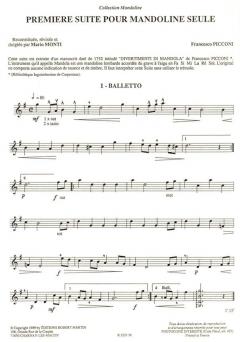 Première suite pour mandoline seule von Picconi im Alle Noten Shop kaufen