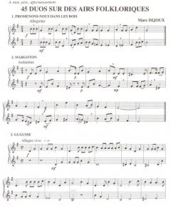 Quarante-cinq duos sur des airs folkloriques von Jean-Christophe Dijoux 
