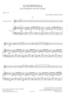 Saxophonia, mib von Jean-Philippe Vanbeselaere 