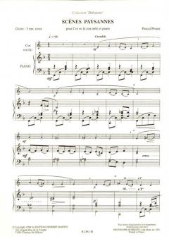 Scènes paysannes, fa ou mib von Pascal Proust für Horn und Klavier
