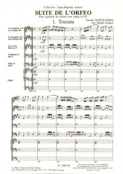 Suite de l'Orfeo, orgue ad lib (Claudio Monteverdi) 