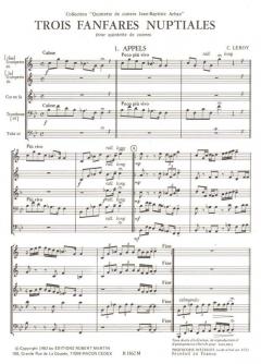 Trois fanfares nuptiales (Camille Leroy) 