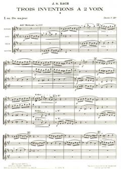 Trois inventions à deux voix von Johann Sebastian Bach 