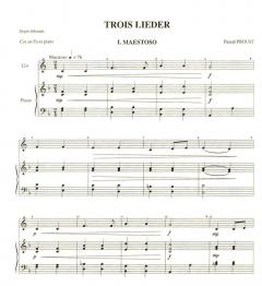 Trois lieders von Pascal Proust für Horn und Klavier