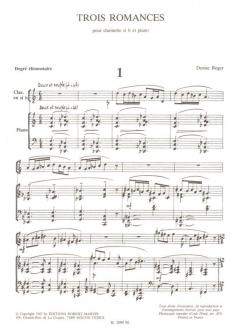 Trois romances von Denise Roger 