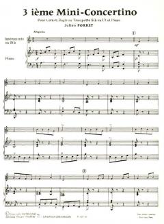 Troisième mini-concertino, sib ou ut von Julien Porret 