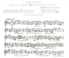 Troisième suite pour mandoline seule von Picconi im Alle Noten Shop kaufen