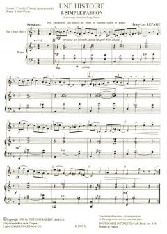 Une histoire, soprano, alto ou ténor von Jean-Luc Lepage 