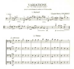 Variations sur Si j'étais un petit oiseau von Claude-Henry Joubert 