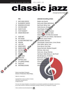 Jazz Piano Solos Series Vol. 22: Classic Jazz 