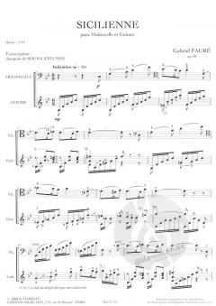 Sicilienne op. 78 von Gabriel Fauré 