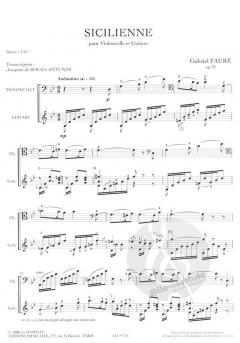 Sicilienne op. 78 von Gabriel Fauré 