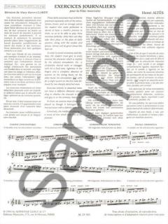 Exercices Journaliers pour la Flute Traversiere 