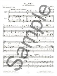 Clowns (2') (Cycle 1, 3e année) pour Piccolo ou Flute et Paino von Eric Ledeuil 