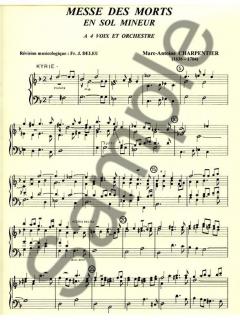 Messe des Morts à 4 voix, en sol mineur von Marc-Antoine Charpentier 