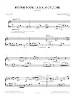 Fugue pour la Main Gauche, Op. 46 von Richard Dubugnon 