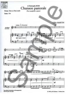 Chanson Pastorale pour Saxophone Mi B / Si B et Piano [éd. Bg] 