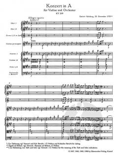 Violinkonzert KV 219 von Wolfgang Amadeus Mozart 