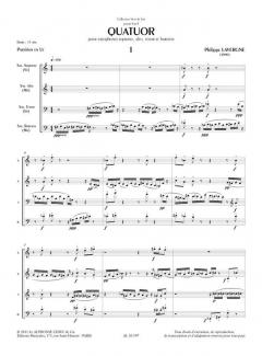 Quatuor pour Saxophones 