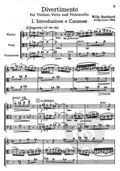 Divertimento von Willy Burkhard für Streichtrio op. 95 im Alle Noten Shop kaufen