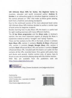100 Ultimate Blues Riffs For Guitar von Andrew D. Gordon 