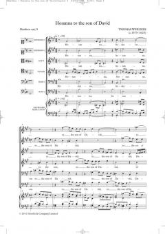 Hosanna To The Son Of David (Tudor Anthems) von Thomas Weelkes 