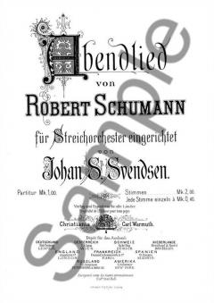 Abenlied von Robert Schumann von Johan Svendsen 