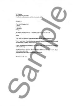 La Mattina (Second Piano Concerto) von Bent Sorensen 