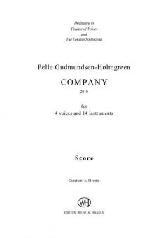 Company For 4 Voices And 14 Instruments (Pelle Gudmundsen-Holmgreen) 