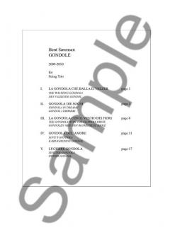 Gondole for String Trio (Study Score) von Bent Sorensen 