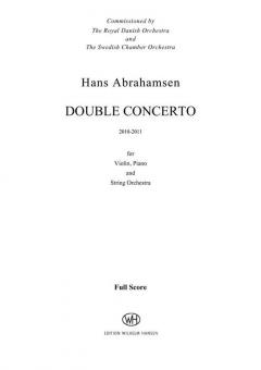 Double Concerto for Violin, Piano and String Orchestra von Hans Abrahamsen 