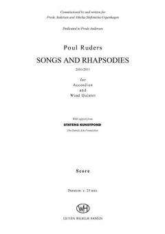 Songs And Rhapsodies For Accordion And Wind Quintet (Poul Ruders) 