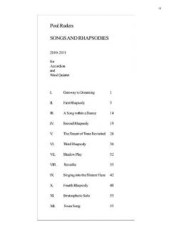 Songs And Rhapsodies For Accordion And Wind Quintet (Poul Ruders) 