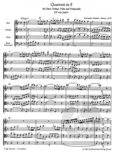 Oboenquartett KV 370(368b) (W.A. Mozart) 