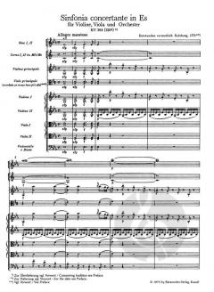 Sinfonia concertante KV 364(320d) von Wolfgang Amadeus Mozart 