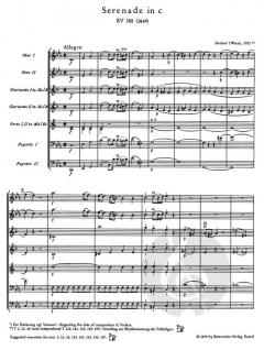 Serenade Nacht Musique für Bläser KV 388 (384a) (Wolfgang Amadeus Mozart) 