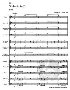 Sinfonie Nr. 1 D 82 von Franz Schubert 