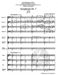 Symphonie Nr. 7 op. 92 von Ludwig van Beethoven 