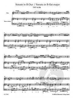 Zwei Sonaten von Georg Philipp Telemann für Oboe und Basso continuo (aus Essercizii musici) im Alle Noten Shop kaufen