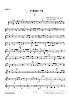 Tre quartetti Nr. 04. Jun e-Moll, A-Dur, D-Dur op. 98 (Antonin Rejcha) 