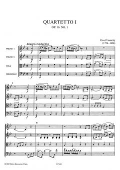 Quartetti per archi II Nr. 1-6 op. 16 von P. Vranick\(y' 