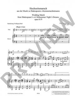 Hochzeitsmarsch op. 61/9 von Felix Mendelssohn Bartholdy 