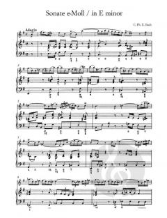 Sonaten Heft 1 von Carl Philipp Emanuel Bach für Flöte und Basso continuo im Alle Noten Shop kaufen
